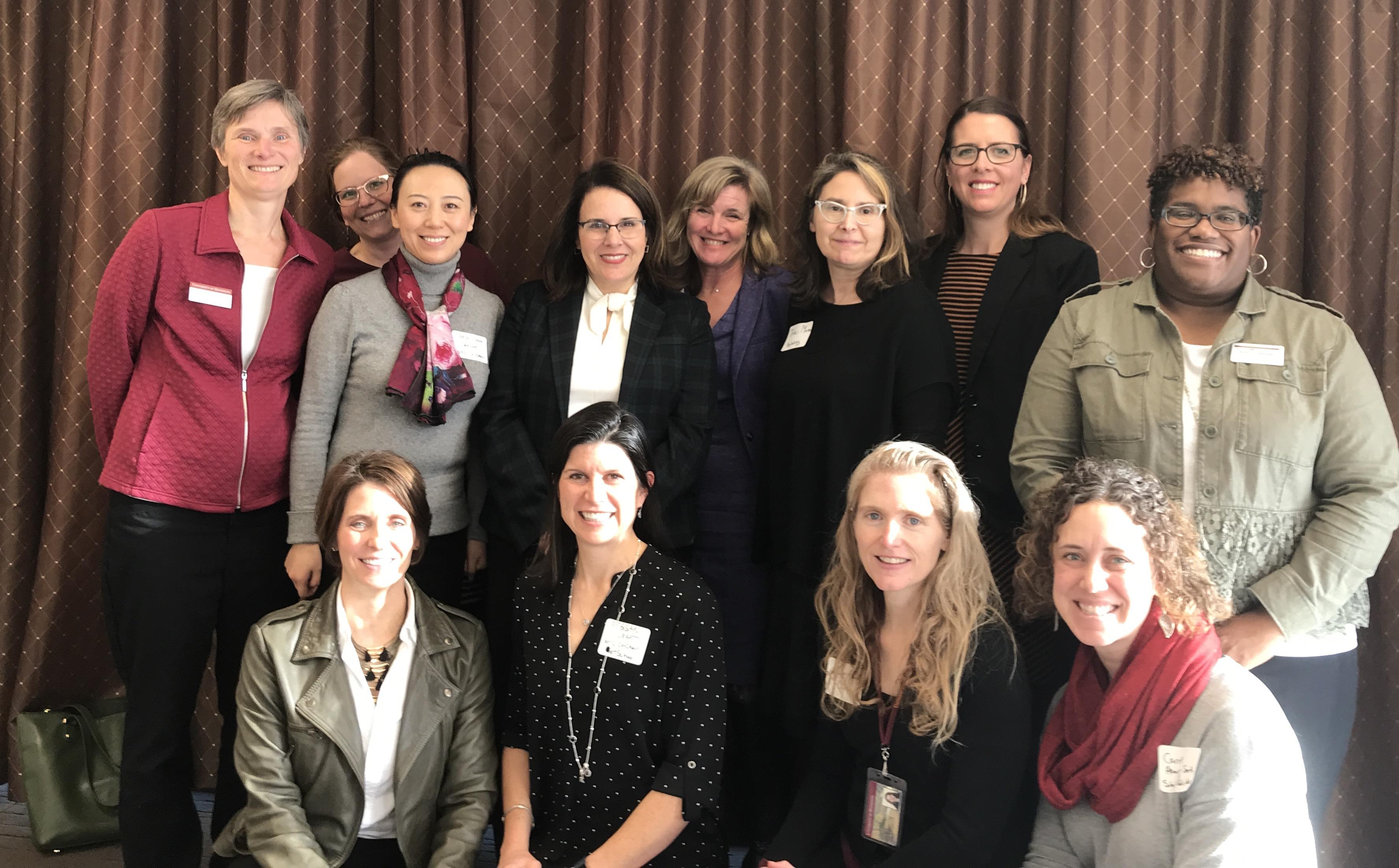 The 2019-2020 Women’s Faculty Cabinet and President Joan Gabel
